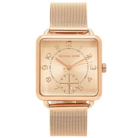 Michael Kors Brenner Rose Gold Sunray Dial Ladies Mesh 